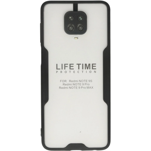 Xiaomi Redmi Note 9s Kılıf Renkli Silikon Kamera Lens Korumalı Şeffaf Parfe Kapak - Siyah