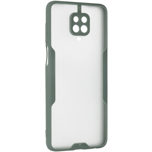Xiaomi Redmi Note 9s Kılıf Renkli Silikon Kamera Lens Korumalı Şeffaf Parfe Kapak - Yeşil