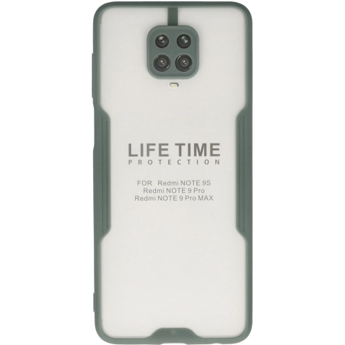 Xiaomi Redmi Note 9s Kılıf Renkli Silikon Kamera Lens Korumalı Şeffaf Parfe Kapak - Yeşil