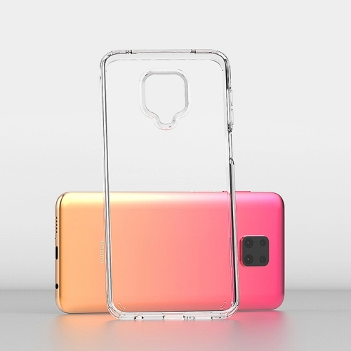 Xiaomi Redmi Note 9s Kılıf Korumalı Kenarları Silikon Arkası Sert Coss Kapak  - Şeffaf