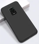 Xiaomi Redmi Note 9s Kılıf Liquid Serisi İçi Kadife İnci Esnek Silikon Kapak - Siyah