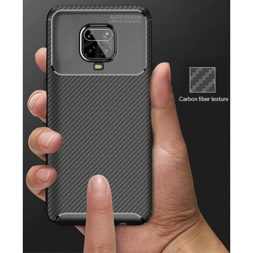 Xiaomi Redmi Note 9s Kılıf Silikon Parmak İzi Bırakmayan Karbon Soft Negro Kapak - Lacivert