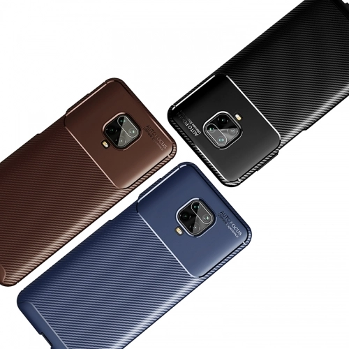 Xiaomi Redmi Note 9s Kılıf Silikon Parmak İzi Bırakmayan Karbon Soft Negro Kapak - Lacivert