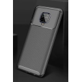 Xiaomi Redmi Note 9s Kılıf Silikon Parmak İzi Bırakmayan Karbon Soft Negro Kapak - Siyah
