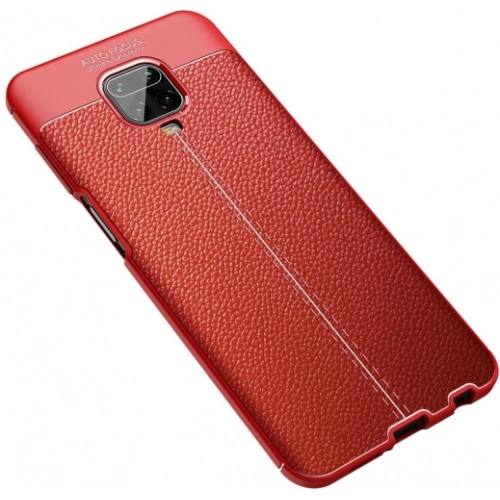 Xiaomi Redmi Note 9s Kılıf Deri Görünümlü Lüks Parmak İzi Bırakmaz Niss Silikon Kapak - Siyah