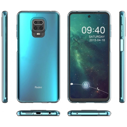 Xiaomi Redmi Note 9s Kılıf Kamera Korumalı Esnek Silikon Kapak - Şeffaf