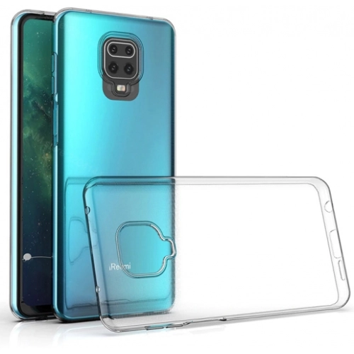 Xiaomi Redmi Note 9s Kılıf Kamera Korumalı Esnek Silikon Kapak - Şeffaf