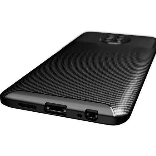Xiaomi Redmi Note 9T Kılıf Silikon Parmak İzi Bırakmayan Karbon Soft Negro Kapak - Siyah