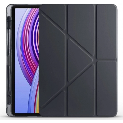 Xiaomi Redmi Pad Pro Tablet Kılıfı Standlı Tri Folding Kalemlikli Silikon Smart Cover - Koyu Yeşil