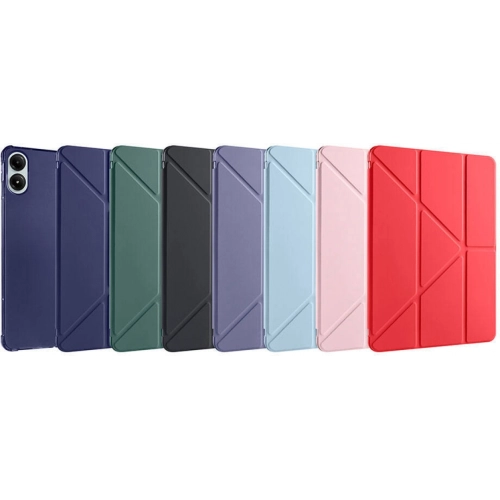 Xiaomi Redmi Pad Pro Tablet Kılıfı Standlı Tri Folding Kalemlikli Silikon Smart Cover - Rose Gold