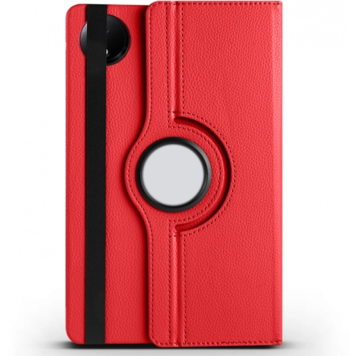 Xiaomi Redmi Pad SE 8.7 Tablet Kılıfı 360 Derece Dönebilen Standlı Kapak - Kırmızı