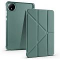 Xiaomi Redmi Pad SE 8.7 Tablet Kılıfı Standlı Tri Folding Kalemlikli Silikon Smart Cover - Koyu Yeşil
