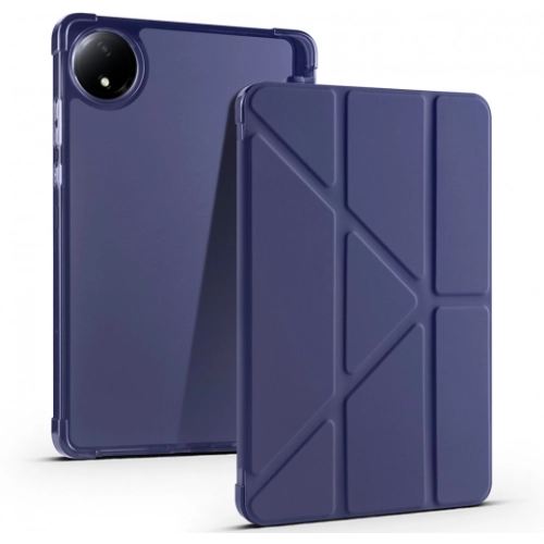 Xiaomi Redmi Pad SE 8.7 Tablet Kılıfı Standlı Tri Folding Kalemlikli Silikon Smart Cover - Lacivert
