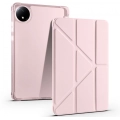 Xiaomi Redmi Pad SE 8.7 Tablet Kılıfı Standlı Tri Folding Kalemlikli Silikon Smart Cover - Rose Gold