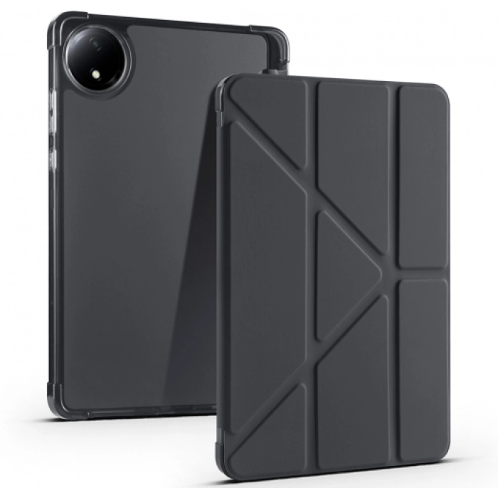 Xiaomi Redmi Pad SE 8.7 Tablet Kılıfı Standlı Tri Folding Kalemlikli Silikon Smart Cover - Siyah