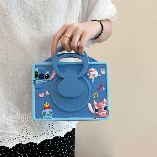 Xiaomi Redmi Pad SE ile Uyumlu Kılıf Şok Emici Yumuşak Silikon, Kalem Bölmeli, Renkli ve Eğlenceli Tasarım, Askılı Model - Mavi