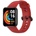 Xiaomi Redmi Watch 2 Lite Klasik Kordon Renkli Delikli Yumuşak Silikon Kordon  - Kırmızı