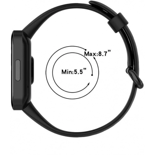 Xiaomi Redmi Watch 2 Lite Klasik Kordon Renkli Delikli Yumuşak Silikon Kordon  - Siyah