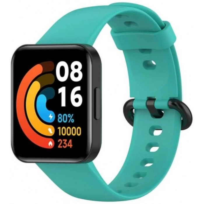 Xiaomi Redmi Watch 2 Lite Klasik Kordon Renkli Delikli Yumuşak Silikon Kordon  - Yeşil