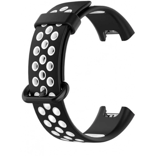 Xiaomi Redmi Watch 2 Lite Kordon Spor Silikon Delikli KRD-02 - Kırmızı-Beyaz