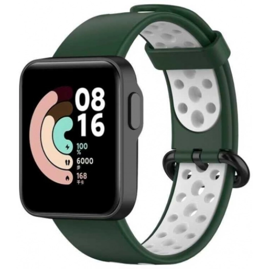 Xiaomi Redmi Watch 2 Lite Kordon Spor Silikon Delikli KRD-02 - Petrol Yeşili-Be+yaz