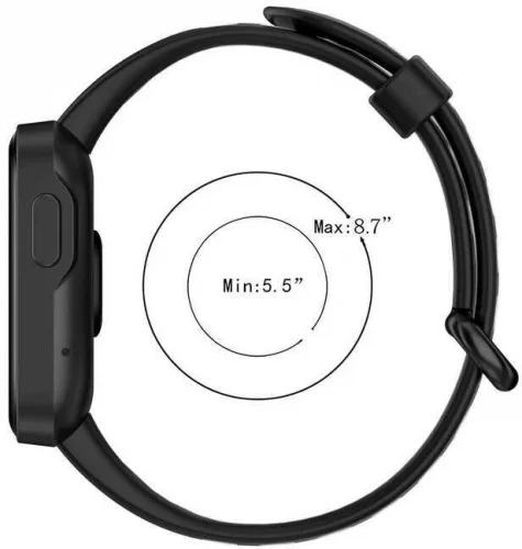Xiaomi Redmi Watch 2 Lite Kordon Spor Silikon Delikli KRD-02 - Siyah - Beyaz