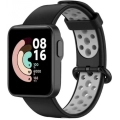 Xiaomi Redmi Watch 2 Lite Kordon Spor Silikon Delikli KRD-02 - Siyah-Gri