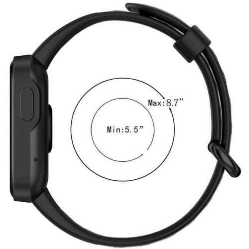 Xiaomi Redmi Watch 2 Lite Kordon Spor Silikon Delikli KRD-02 - Siyah-Mavi