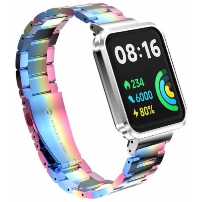 Xiaomi Redmi Watch 2 Lite Metal Kordon Klipsli Renkli KRD-60 - Renkli