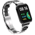 Xiaomi Redmi Watch 2 Lite Metal Kordon Klipsli Renkli KRD-60 - Gümüş - Siyah