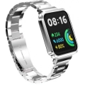 Xiaomi Redmi Watch 2 Lite Metal Kordon Klipsli Renkli KRD-60 - Gümüş - Siyah