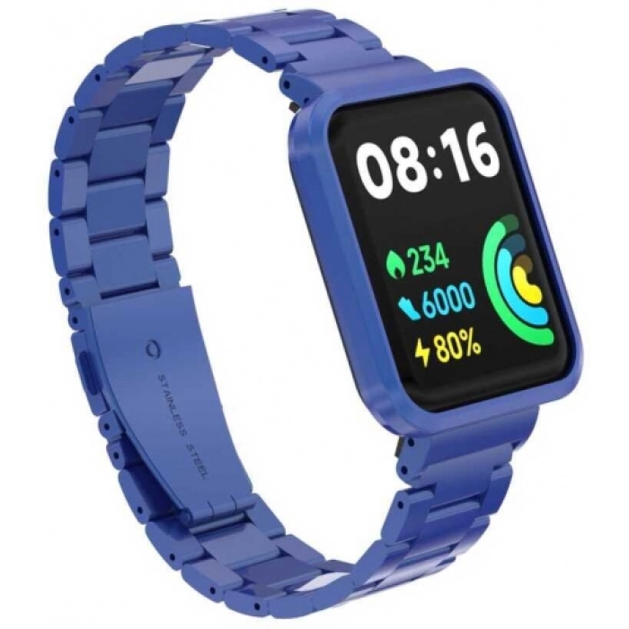 Xiaomi Redmi Watch 2 Lite Metal Kordon Klipsli Renkli KRD-60 - Lacivert