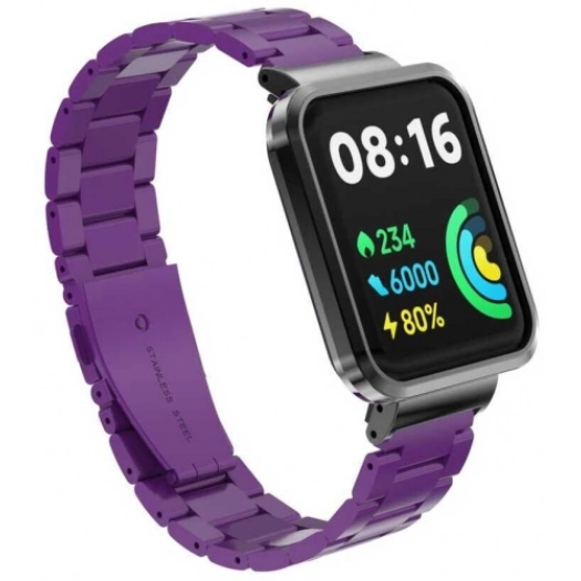 Xiaomi Redmi Watch 2 Lite Metal Kordon Klipsli Renkli KRD-60 - Mor