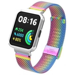Xiaomi Redmi Watch 2 Lite Metal Örgülü Klipsli Kordon KRD-66 - Colorful
