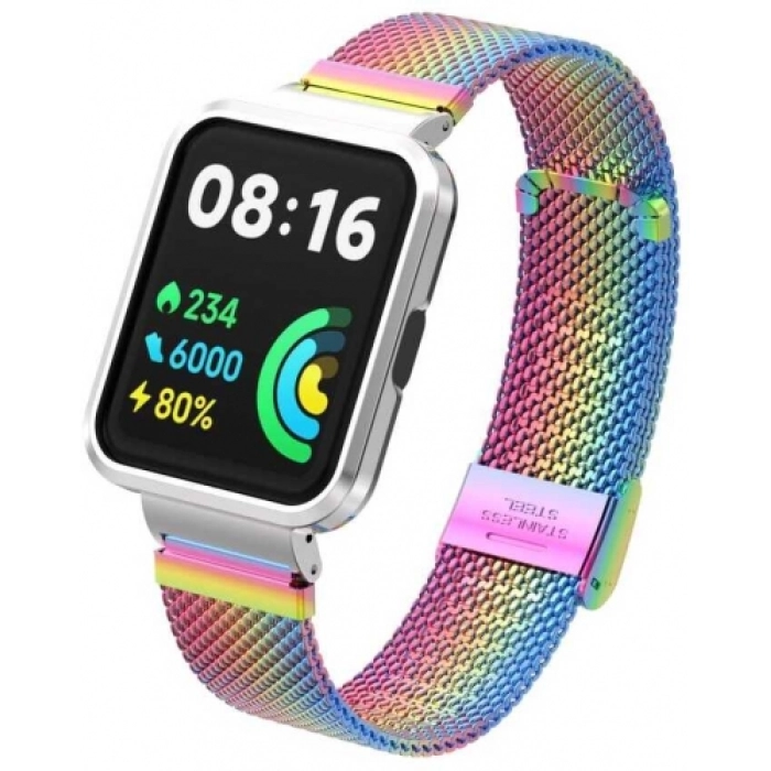 Xiaomi Redmi Watch 2 Lite Metal Örgülü Klipsli Kordon KRD-66 - Colorful
