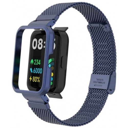 Xiaomi Redmi Watch 2 Lite Metal Örgülü Klipsli Kordon KRD-66 - Lacivert
