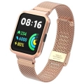 Xiaomi Redmi Watch 2 Lite Metal Örgülü Klipsli Kordon KRD-66 - Rose Gold
