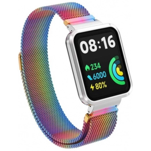 Xiaomi Redmi Watch 2 Lite Metal Örgülü Mıknatıslı Kordon KRD-58 - Colorful