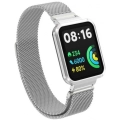 Xiaomi Redmi Watch 2 Lite Metal Örgülü Mıknatıslı Kordon KRD-58 - Gümüş