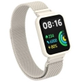 Xiaomi Redmi Watch 2 Lite Metal Örgülü Mıknatıslı Kordon KRD-58 - Krem