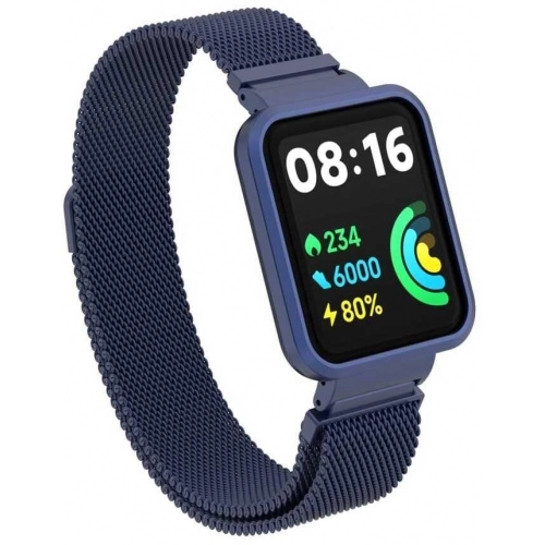 Xiaomi Redmi Watch 2 Lite Metal Örgülü Mıknatıslı Kordon KRD-58 - Lacivert