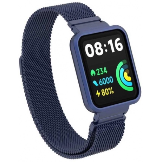 Xiaomi Redmi Watch 2 Lite Metal Örgülü Mıknatıslı Kordon KRD-58 - Lacivert