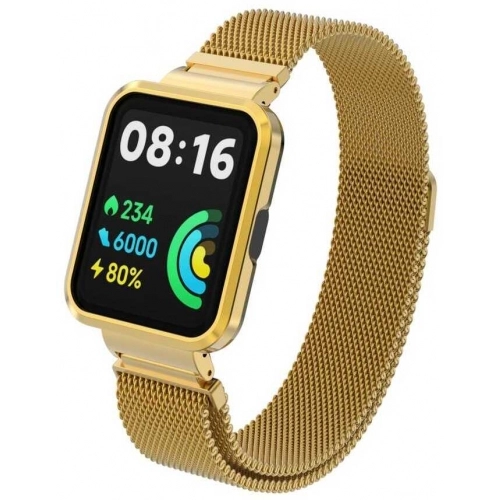 Xiaomi Redmi Watch 2 Lite Metal Örgülü Mıknatıslı Kordon KRD-58 - Mavi