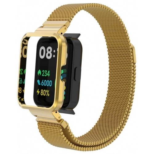 Xiaomi Redmi Watch 2 Lite Metal Örgülü Mıknatıslı Kordon KRD-58 - Mavi