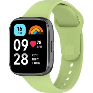 Xiaomi Redmi Watch 3 Active Klasik Kordon Renkli Delikli Yumuşak Silikon Kordon  - Açık Yeşil
