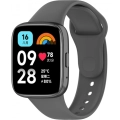 Xiaomi Redmi Watch 3 Active Klasik Kordon Renkli Delikli Yumuşak Silikon Kordon  - Koyu Gri