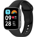 Xiaomi Redmi Watch 3 Active Klasik Kordon Renkli Delikli Yumuşak Silikon Kordon  - Siyah