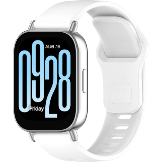 Xiaomi Redmi Watch 5 Active Klasik Kordon Renkli Delikli Yumuşak Silikon Kordon  - Beyaz