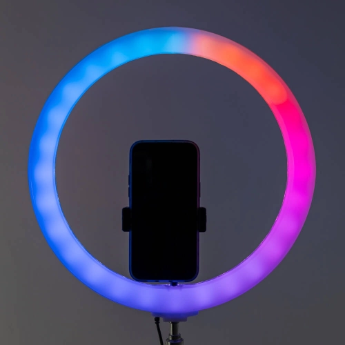 Zore 3D-36 36cm Canlı Yayın ve Ambiyans RGB Led Ring Light - Siyah
