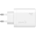 Zore Always-01 GaN Tech Type-C PD4.0 USB-A QC3.0 Hızlı Şarj Özellikli Seyahat Şarj Başlığı 65W - Beyaz